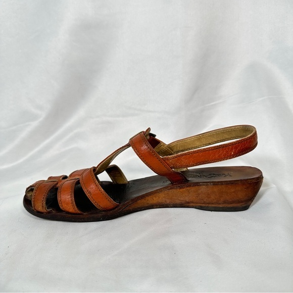 Yves Saint Laurent Leather Slingback Woven Vintage Sandals EU 37 US 6.5 - Picture 6 of 16